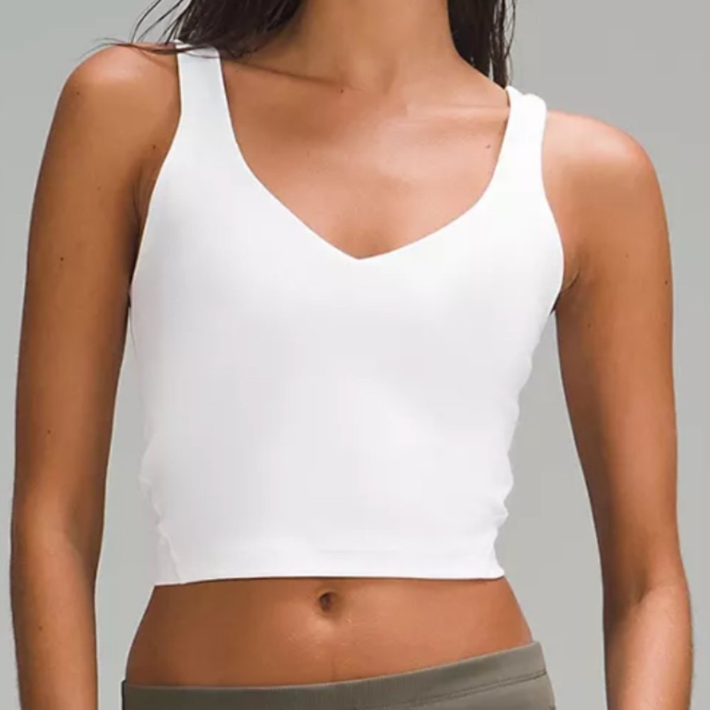 lululemon Align tank top - cropped exercise tank- white - size 8